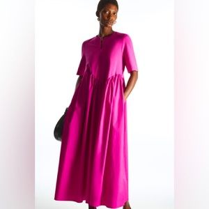 COS pink asymmetric-waist dress NWT